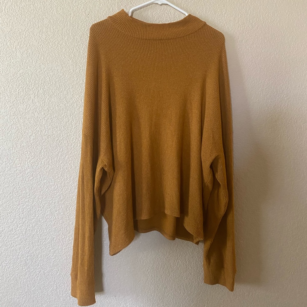Ribbed Mock Neck Sweater